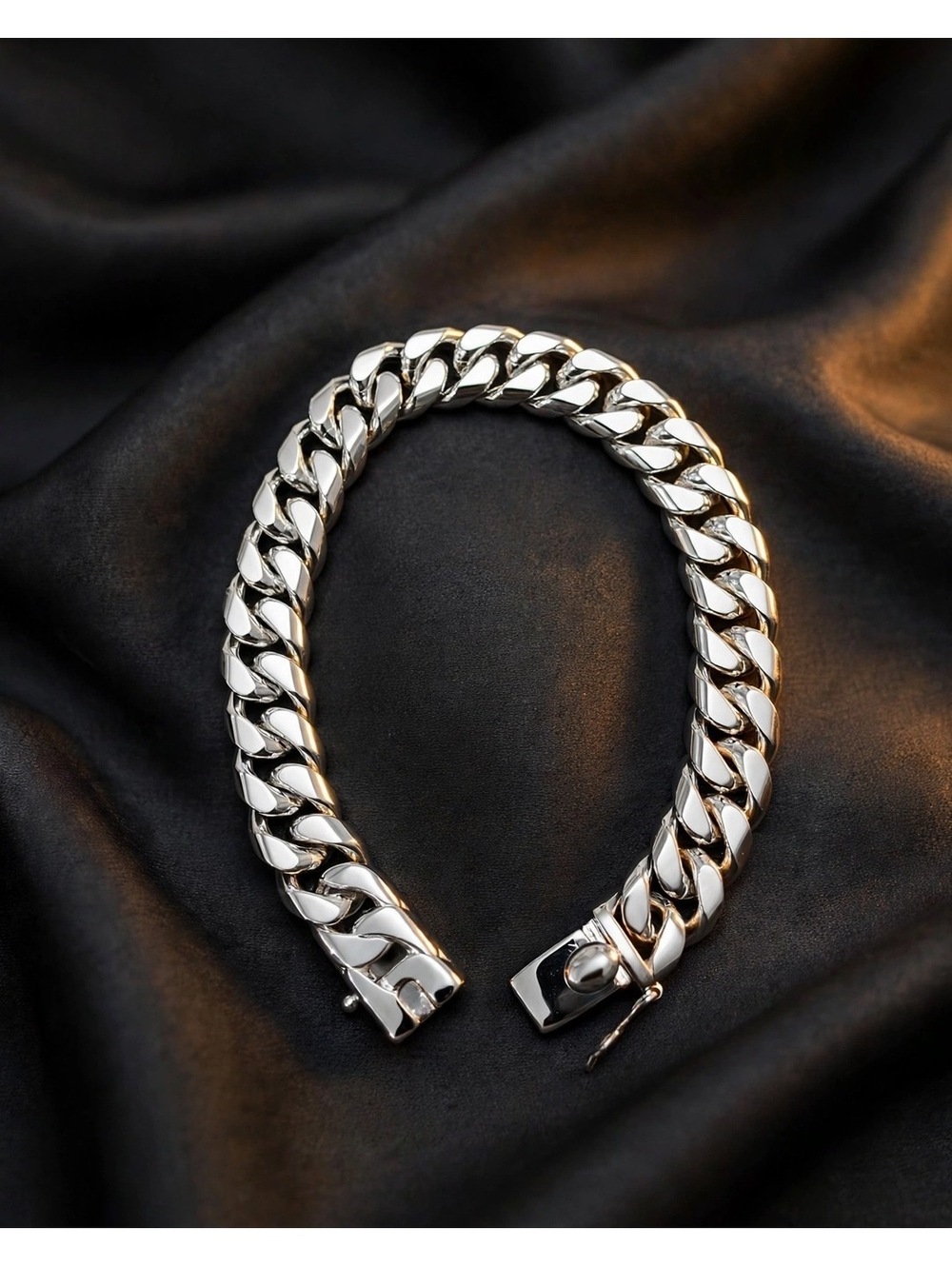 Men's Sterling Silver Cuban Link Bracelet – 8.5 Inch, Box Clasp, S925